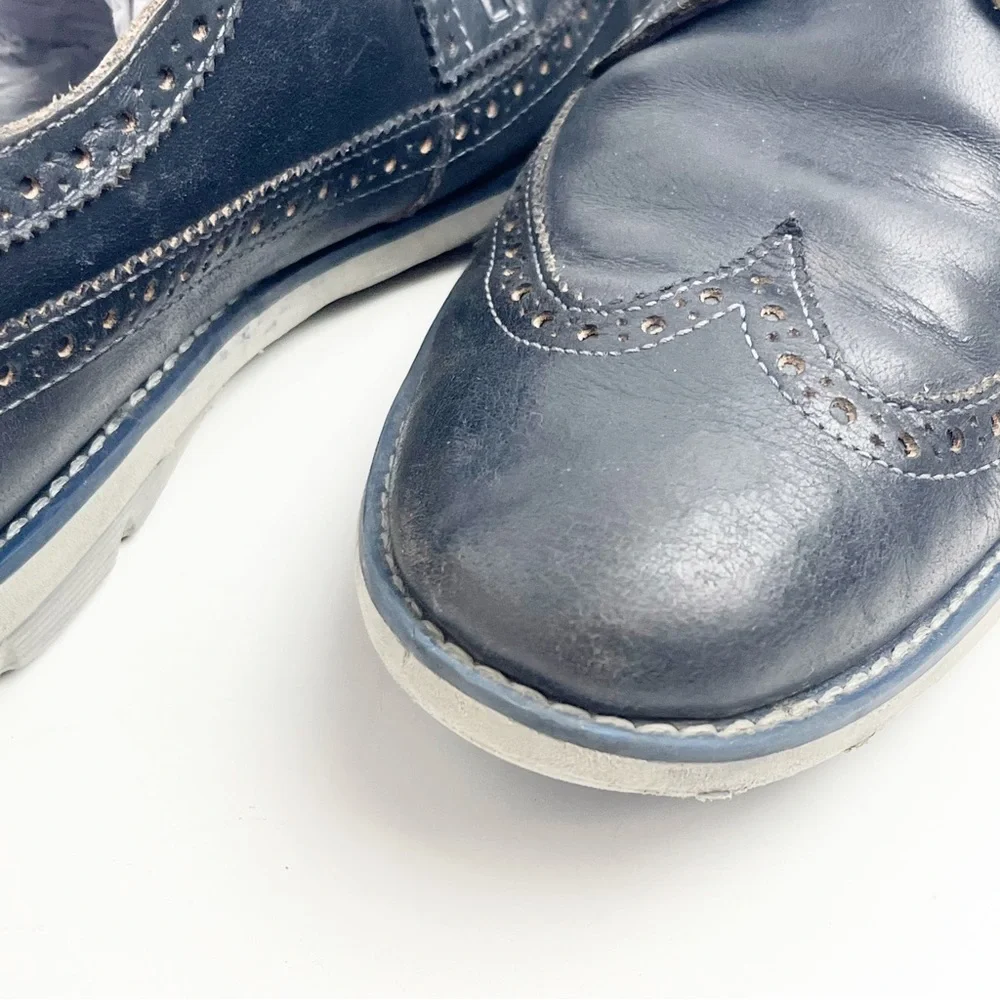TIMBERLAND Earth Keepers Navy Blue Leather Lace Up Oxford Shoes, Size 10.5